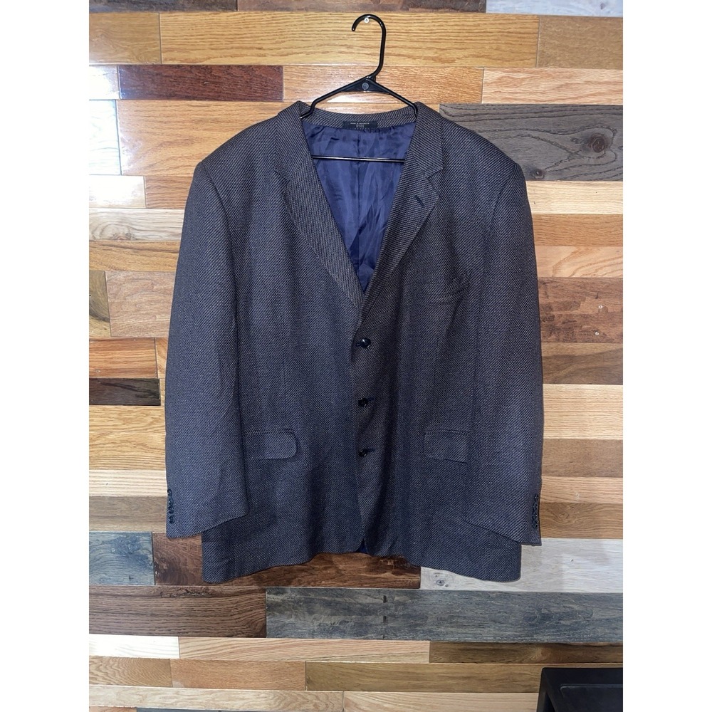 Vintage Versini Men's‎ Sz 54 L Suit Jacket 100% Silk Fabric Made In Italy